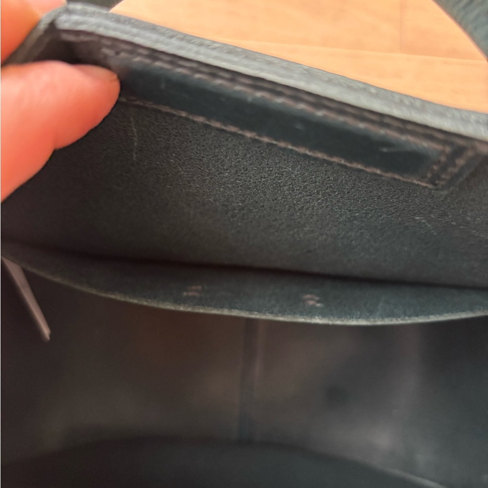 Madewell teal blue Sydney saddle leather bag - Picture 8 of 9